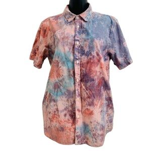 Heritage Men's Tie-Dye Casual Button Down Vacation Shirt